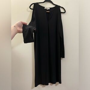 Michael Kors‎ Cold Shoulder Keyhole Dress in Black - S